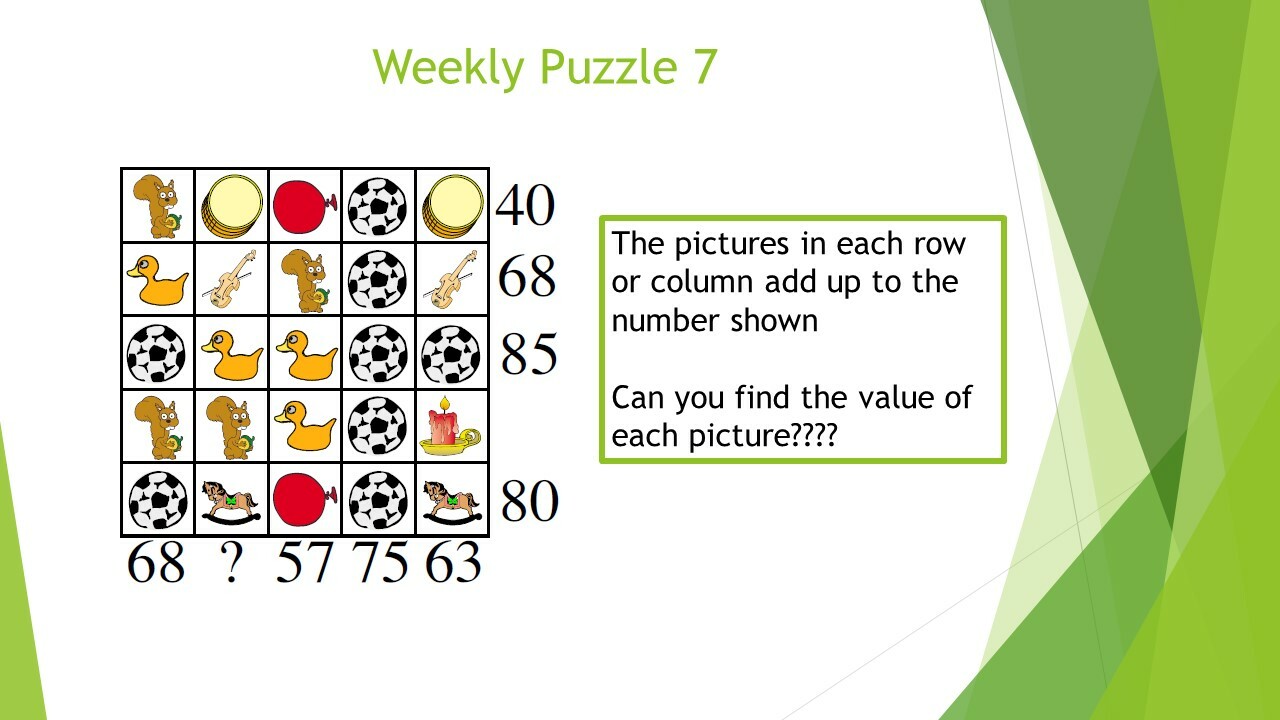 The on sale week puzzle